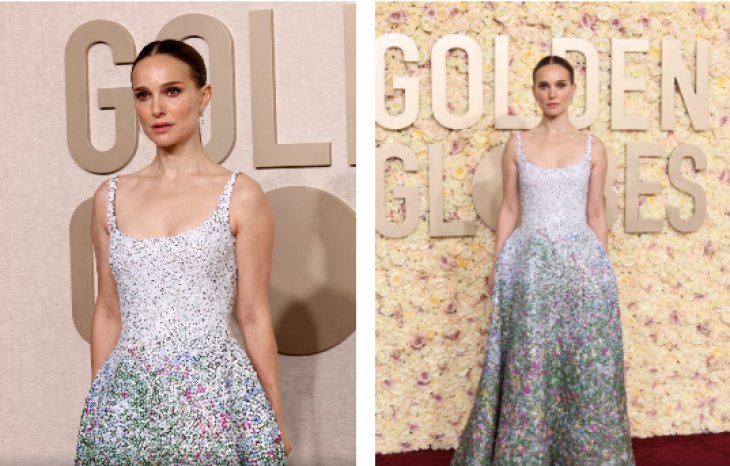 Натали Портман чуть не испортила свое платье на церемонии «Золотого глобуса»
