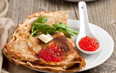 Блины с красной икрой