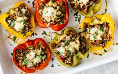 Запеченные перцы со страчателлой