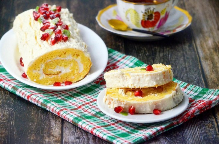 Сирний рулет: покроковий рецепт