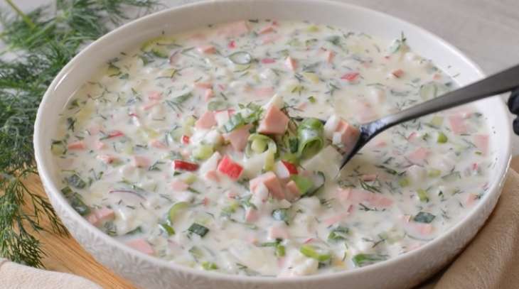 Легкий летний суп: рецепт окрошки на майонезе