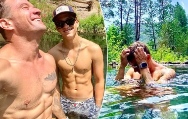 Пресс в отца: Райан Филипп показал новые фото с их с Риз Уизерспун 17-летним сыном Диконом