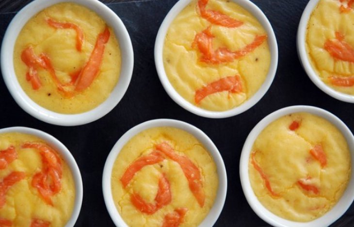 Порционная запеканка с семгой