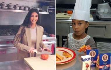Ким Кардашьян насмешила публику приготовлением на кухне Белого дома