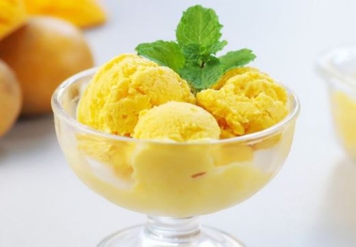 Делаем мороженное сами. Мороженое с манкой и нектарином