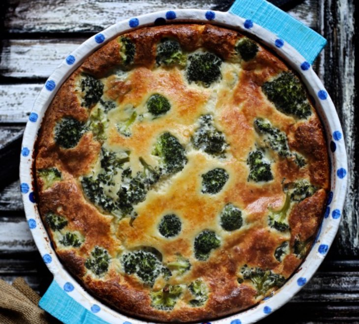 Ленивый киш с брокколи