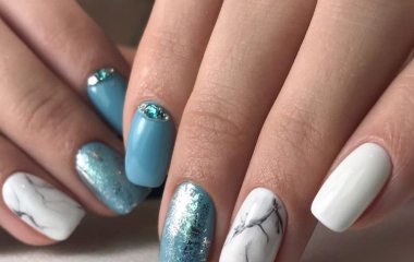 Модный маникюр и дизайн белого цвета, фото