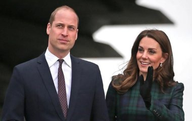 Кейт Миддлтон, принц Уильям, королева Елизавета II на торжественной церемонии в честь Дня памяти павших