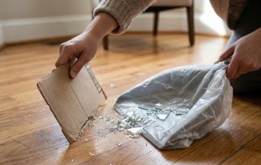 Як безпечно та швидко прибрати розбите скло з підлоги: корисний лайфгак