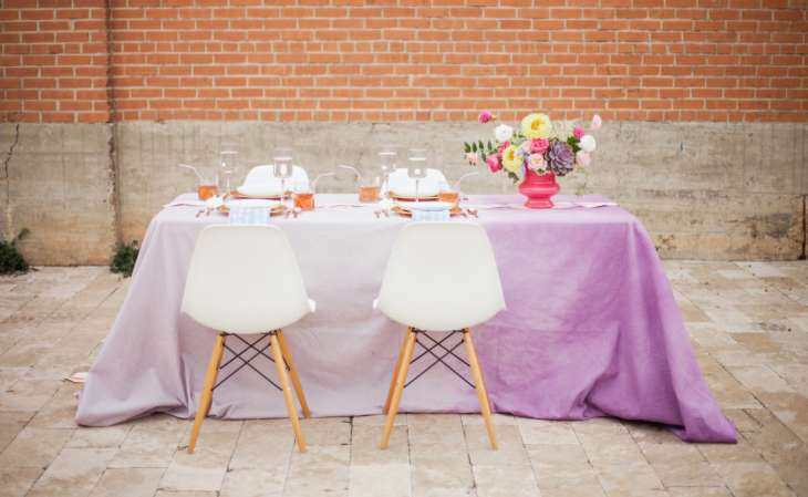 Сервировка стола на свадебном банкете