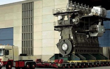 Найбільший у світі двигун внутрішнього згоряння використовує 250 тонн палива на день – фото
