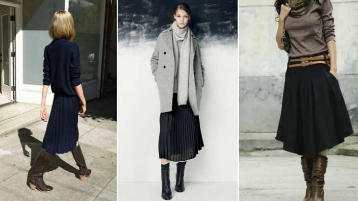 Модные правила зимнего сезона: как сочетать юбки с сапогами