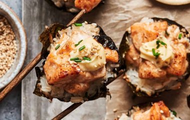 Запеченные суши в форме из-под кексов – рецепт для ленивых