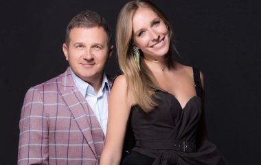 Катя Осадчая и Юрий Горбунов посетили модное шоу