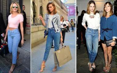 С чем носить джинсы фасона mom, фото стильных образов
