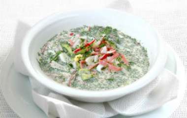 Окрошка на бульоне