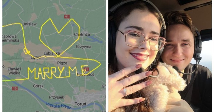 Авіаційний ентузіаст вигадав епічне освідчення під час спеціального польоту – фото
