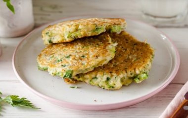 Постные оладьи из кабачков