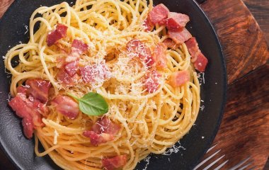 Самый простой рецепт низкокалорийной пасты карбонара