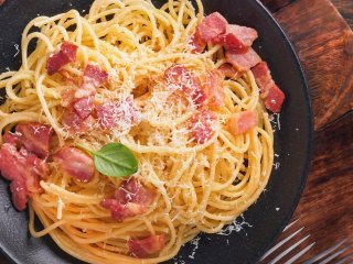 Самый простой рецепт низкокалорийной пасты карбонара