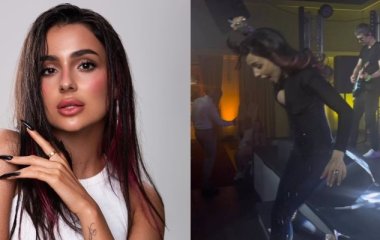 Анна Тринчер на высоких каблуках упала со сцены прямо на пол