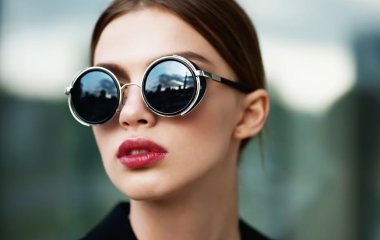 Модные женские очки круглой формы, фото