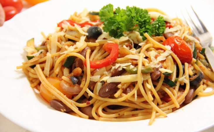 Салат из спагетти