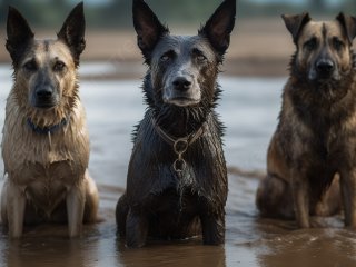 Новый хит: три собаки соединили усилия ради еды хозяина (ВИДЕО)