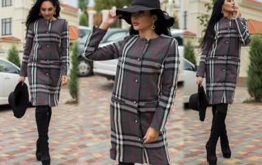 Модные женские пальто в клетку на сезон осень-зима 2018-2019, фото