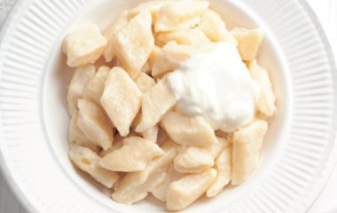 Галушки яблочные и творожные