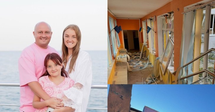Біля школи, де навчається донька Юрія Ткача, впала російська ракета: дружина коміка розбирала уламки