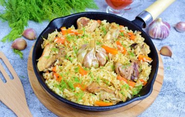 Рассыпчатый плов с курицей: пошаговый рецепт