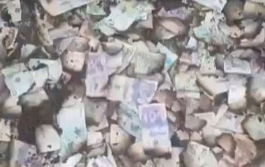 Шоковані люди збирали розкидані дорогою пачки готівки після пограбування літака в аеропорту — фото