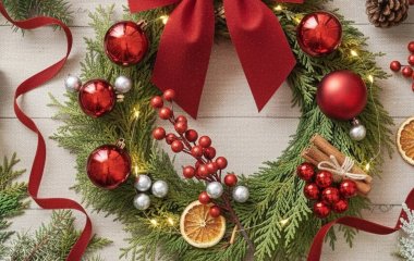 Як зробити різдвяний вінок своїми руками