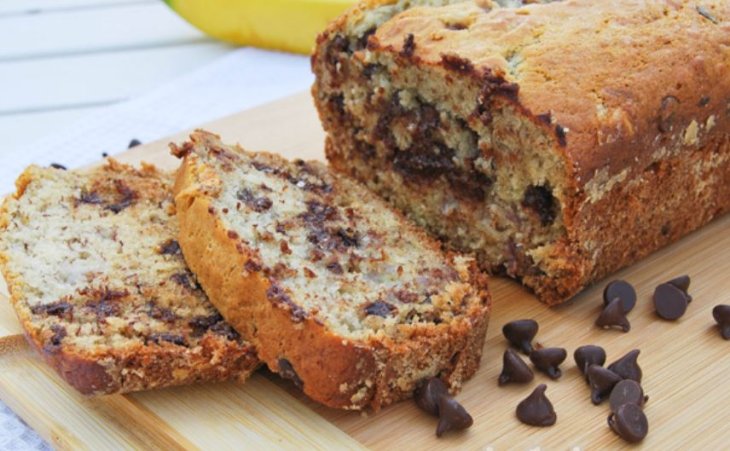 Банановый кекс с шоколадом