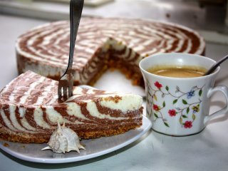Торт шоколадно-творожный