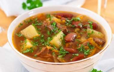 Суп с красной фасолью 