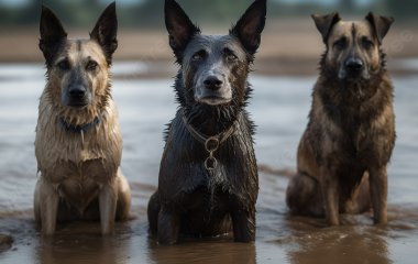 Новый хит: три собаки соединили усилия ради еды хозяина (ВИДЕО)