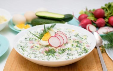 Полезная окрошка: больше мяса и меньше калорий