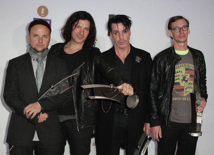 Rammstein с украинским флагом 