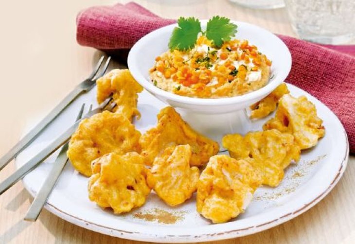 Цветная капуста в кляре с гарниром