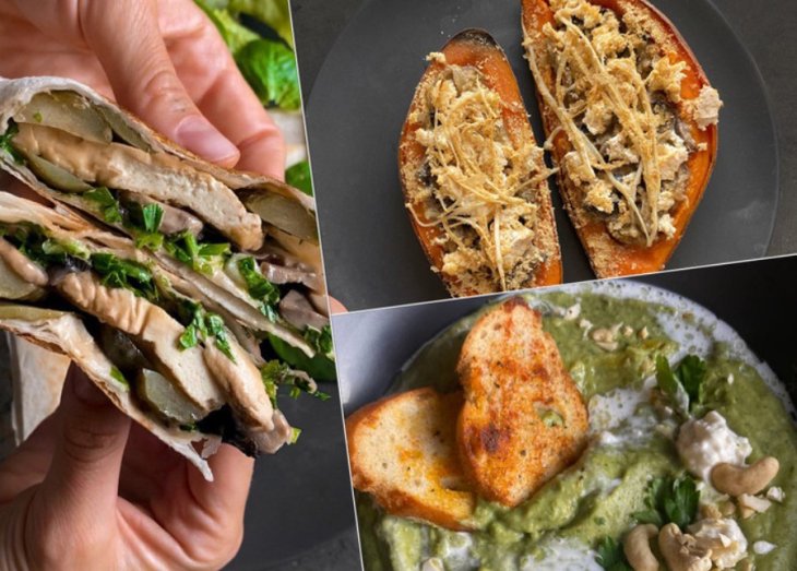 Обід вегетаріанця: готуємо соковитий батат, сендвічі та зелений вершковий суп