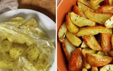 Ужин за 5 минут: Как быстро запечь картошку в пакете