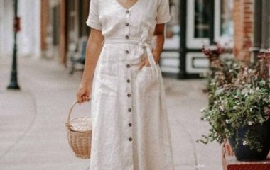Вещь дня: самое прохладное и модное льняное платье