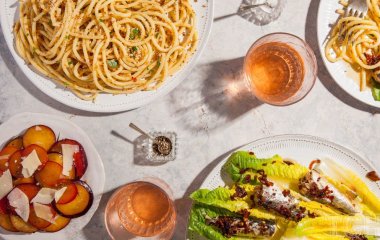 Паста с беконом и персиками: очень простой но изысканный рецепт