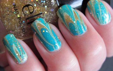 Модный водный маникюр и дизайн ногтей, фото 