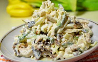 Рецепты приготовления салатов с курицей и грибами