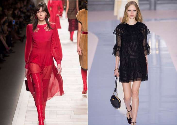 Модные тренды платьев на зиму 2018