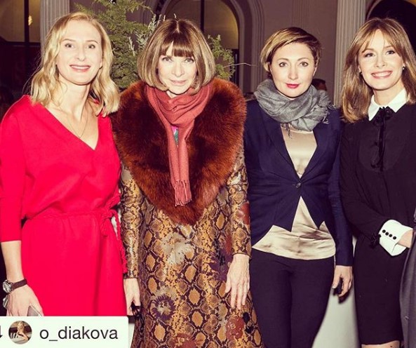 Елена Кравец с Анной Винтур фото