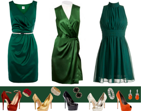 зеленое платье